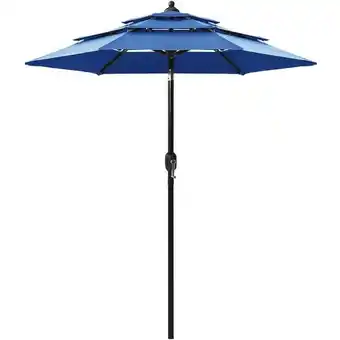 ManoMano Sonnenschirm,Gartenschirm mit Aluminium-Mast 3-lagig Azurblau 2 m vidaXL Angebot