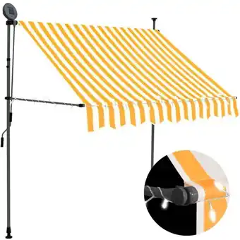 ManoMano Bonnevie - Einziehbare Markise Sonnenmarkise Handbetrieben mit led 200 cm Weiß Orange vidaXL Angebot