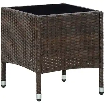 ManoMano Gartentisch,Terrassentisch,Gartenmöbel,Balkontisch Braun 40x40x45 cm Poly Rattan VMEC798745 Maisonchic Angebot