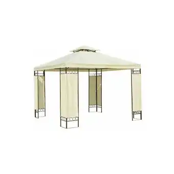 ManoMano 5300-0012 pavillon gartenpavillon partyzelt gartenzelt garten zelt bierzelt 3X3M beige - Beige - Bc-elec Angebot