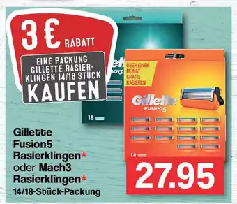 Famila Nord West Gillette Fusion 5 Rasierklingen oder Mach3 Rasierklingen Angebot