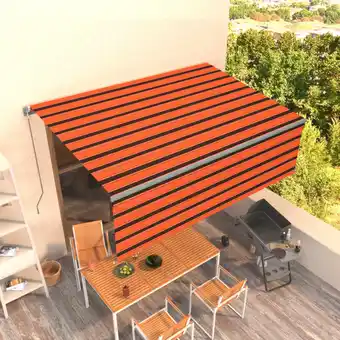 ManoMano Bonnevie - Gelenkarmmarkise,Windfest Sonnenmarkise mit Rollo 4x3 m Orange & Braun vidaXL Angebot