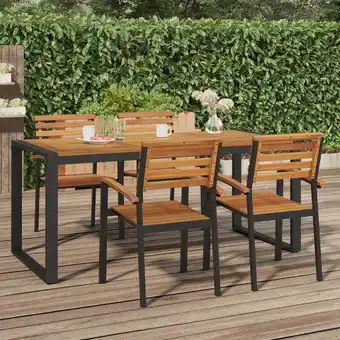 ManoMano Gartentisch，Terrassentisch，Gartenmöbel mit Gestell U-Form 180x90x75 cm Akazie Massivholz VMEC437994 MaisonChic Angebot