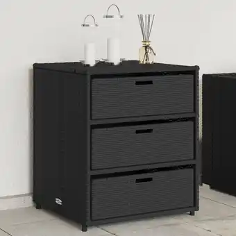 ManoMano Gartenschrank Schwarz 55x59x69 cm Poly Rattan vidaXL498207 Angebot