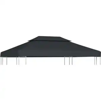 ManoMano Pavillon-Dachplane mit Kaminabzug 310 g/m² 4x3 m Anthrazit vidaXL366976 Angebot