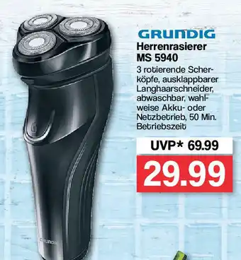 Famila Nord West Grundig Herrenrasierer MS 5940 Angebot