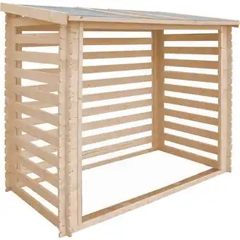 ManoMano Holz Brennholzregal – 4,3 m3 – B146xL232xH199 cm - Kaminholzregal aussen - Holzhalter für Garten – Fahrrad- Container / Schup Angebot