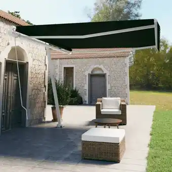 ManoMano Gelenkarmmarkise,Windfest Sonnenmarkise mit Pfosten 400x350 cm Anthrazit vidaXL Angebot