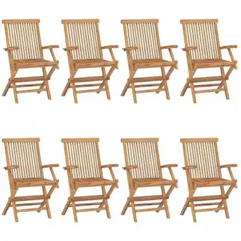 ManoMano Gartenstühle 8 Stk. Gartensessel Massivholz Teak vidaXL Angebot