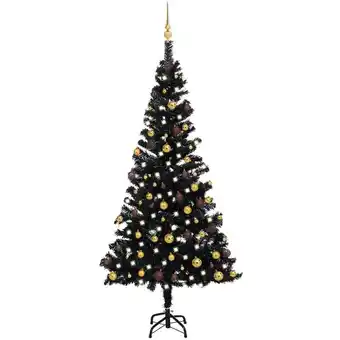 ManoMano Bonnevie - Künstlicher Weihnachtsbaum,Kunstbaum mit LEDs & Kugeln Schwarz 150 cm pvc vidaXL Angebot