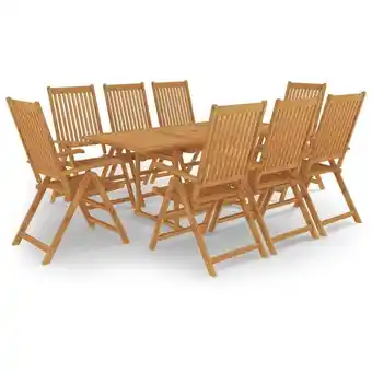 ManoMano 9-tlg. Gartenmöbel Set Sitzgruppe Essgruppe Massivholz Teak DE62230 Angebot