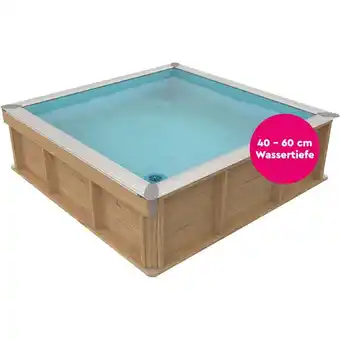 ManoMano Pistoche Aufstellbecken für Kinder - Stabiler Pool in Kiefer Massiv - einzigartiger Holzpool für Kinder - BWT Angebot