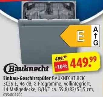 ROLLER Bauknecht Einbau Geschirrspüler Angebot