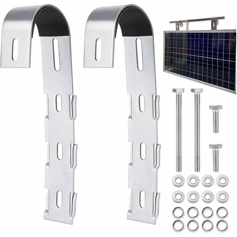 Satz von 2 Edelstahl Solar Panel Mount Kit, Solar Modul Halter Balkon ...