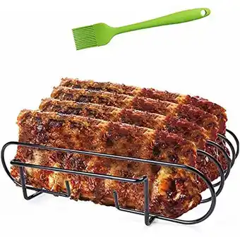 ManoMano Ripchen, Braten und Rippchenhalter, BBQ-Grill für gegrillte Lammkoteletts, gegrilltes Steak, gegrillte Rippchen, Geeignet für Angebot