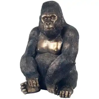 ManoMano Tierfigur Figuren Gorilla Golden Tiere 22x28x39cm 2225555 - Dorado - Signes Grimalt Angebot