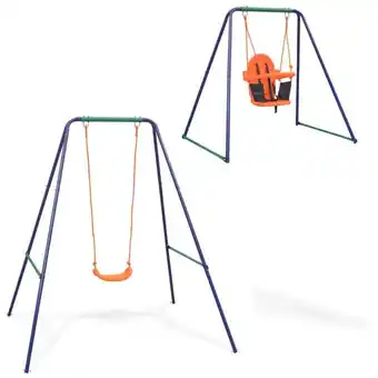 ManoMano Bonnevie - 2-in-1 Einzelschaukel und Kleinkinderschaukel Orange vidaXL26177 Angebot