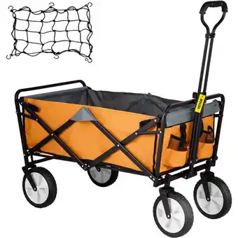 ManoMano Bollerwagen faltbarer Strandwagen Handwagen Gerätewagen faltbar Orange - Vevor Angebot