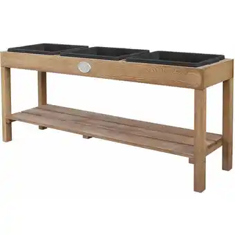 ManoMano Sand und Wassertisch aus Holz in 3 Höhen in Braun Sandtisch / Matschtisch / Wasserspieltisch mit 3 Behältern - Braun - AXI Angebot