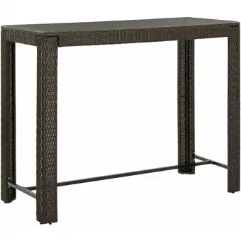 ManoMano Bonnevie - Garten-Bartisch,Garten-Stehtisch Braun 140,5x60,5x110,5 cm Poly Rattan vidaXL Angebot