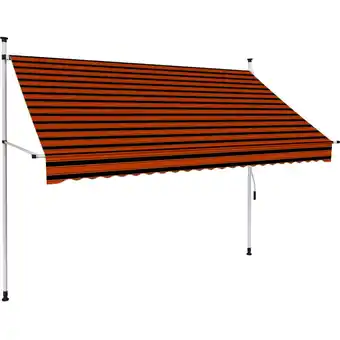 ManoMano Einziehbare Markise Sonnenmarkise Sonnenschutz Terrasse Balkon Auvent Handbetrieben 250 cm Orange und Braun RGDCH135002 Maiso Angebot