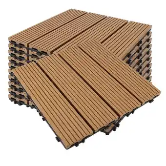 ManoMano Klickfliesen wpc Terrassenfliesen Terrassendielen 30x30cm (11 Stück/1 m²) für Balkon/Terrass Angebot