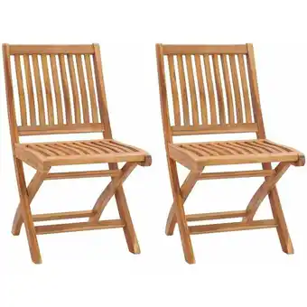 ManoMano Bonnevie - Klappbare Gartenstühle 2 Stk. Gartensessel Massivholz Teak vidaXL Angebot