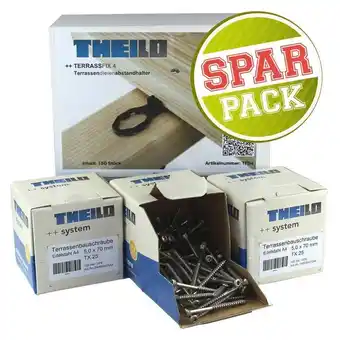 ManoMano Sparpack Theilo Terrassenschraube 5 x 60 mm A4 tx 25 inkl Terrassfix 7 mm Angebot