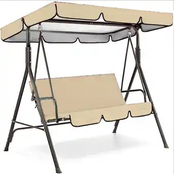 ManoMano Schutzhülle für Terrassenschaukel, wasserdicht, sonnenfest, für Garten, Terrasse, Schaukel (Beige Decke 195 x 125 x 15 cm + S Angebot