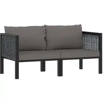 ManoMano Bonnevie - 2-Sitzer-Sofa mit Auflage Anthrazit Poly Rattan vidaXL88427 Angebot