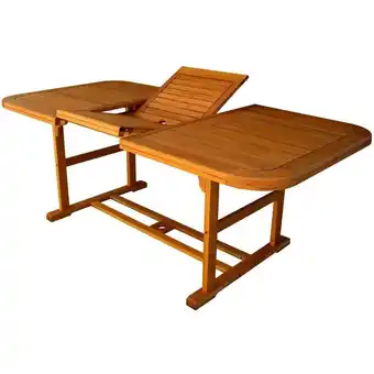 ManoMano Rechteckiger Garten Ausziehtisch 150/200x90 cm aus Holz Angebot