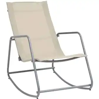 ManoMano Bonnevie - Garten-Schaukelstuhl,Relaxsessel Creme 95x54x85 cm Textilene vidaXL Angebot