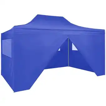 ManoMano Profi-Partyzelt Faltbar, Gartenpavillon, Bierzelt UV-Schutz, Pavillon Pop-Up mit 4 Seitenwänden 3×4m Stahl Blau KLI40416 Mais Angebot