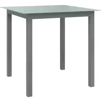 ManoMano Gartentisch,Terrassentisch,Gartenmöbel,Balkontisch Hellgrau 80x80x74 cm Aluminium und Glas VMEC225380 Maisonchic Angebot