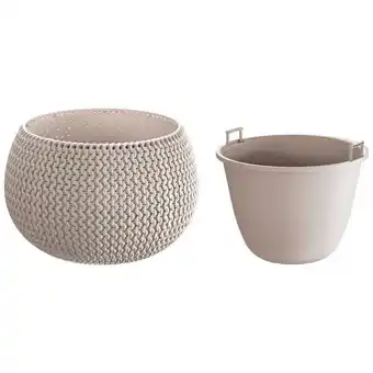 ManoMano PROREGAL Blumentopf Strickmuster Bowl 290x195mm, Mokka Angebot