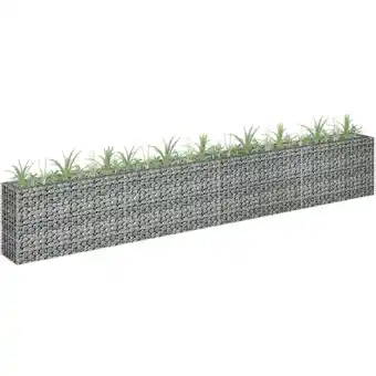 ManoMano Gabionen-Hochbeet,Gabionenkorb,Gabionenbank, Blumenkasten Verzinkter Stahl 360×30×60 cm VMEC551572 Maisonchic Angebot