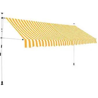 ManoMano Einziehbare Markise Sonnenmarkise Sonnenschutz Terrasse Balkon Auvent Handbetrieben 350 cm Orange/Weiß Gestreift RGDCH468982  Angebot