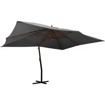 ManoMano Ampelschirm,Sonnenschirm,Gartenschirm,Marktshirme mit Holzmast 400x300 cm Anthrazit VMEC116135 Maisonchic Angebot