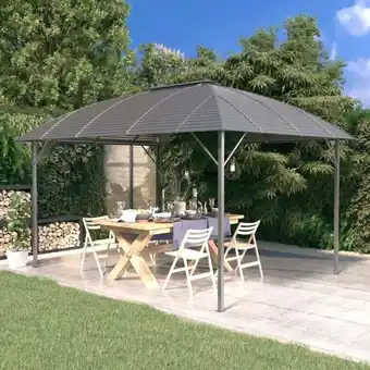 ManoMano Pavillon Pop-Up, Gartenpavillon, Pagodenzelt, Faltpavillon mit Bogendach 3x4 m Anthrazit KLI34099 Maisonchic Angebot