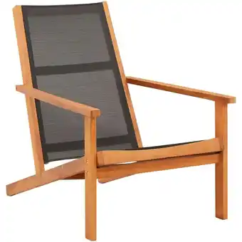 ManoMano Garten-Loungestuhl Schwarz Eukalyptus Massivholz und Textilene vidaXL656965 Angebot