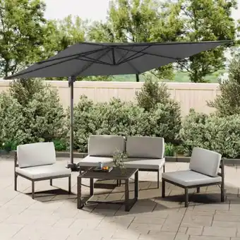 ManoMano Ampelschirm,Sonnenschirm,Gartenschirm,Marktshirme mit Aluminium-Mast Anthrazit 400x300 cm VMEC498191 Maisonchic Angebot