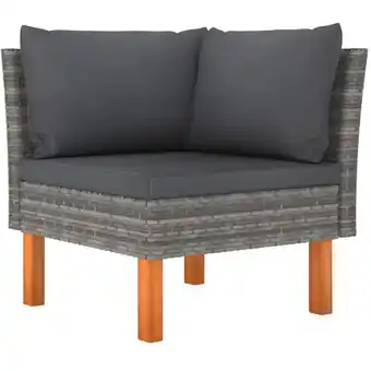 ManoMano Ecksofa Poly Rattan und Eukalyptus Massivholz vidaXL427383 Angebot