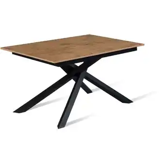 ManoMano Erweiterbarer Tisch in Grau-Schwarz 90 cm x 140-190 cm h. 76 cm Angebot