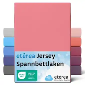 ManoMano Etérea - Comfort Jersey Spannbettlaken Rosa 180x200 cm - 200x200 cm - Rosa Angebot