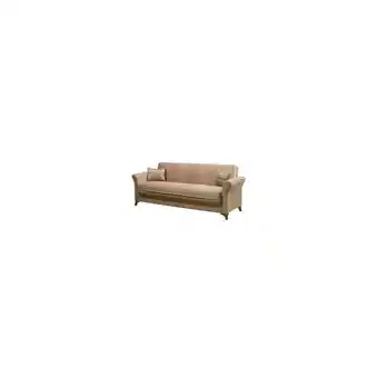 ManoMano Dreisitzer-Schlafsofa mit BUKET-Container in Beige Stoff 217x86x h85 cm Angebot