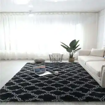 ManoMano Teppich Wohnzimmer Shaggy Teppich Hochflor Teppich Schwarz Langflor Teppich Kinderzimmer Modern Bunte Batik Teppich Jugendzim Angebot