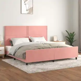 ManoMano Bonnevie - Bett mit Kopfteil - Jugendbett Bettgestell Rosa 200x200 cm Samt BV991260 Angebot