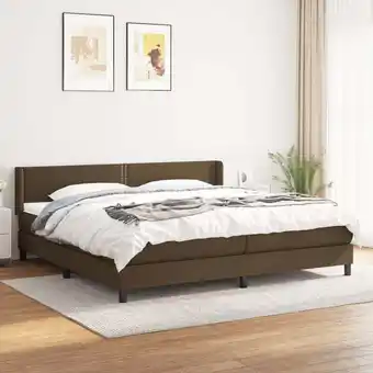 ManoMano Boxspringbett mit Matratze Doppelbett Bett für Schlafzimmer Dunkelbraun 200x200 cm Stoff DE12288 Angebot