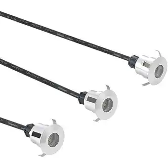 ManoMano Lindby - Gracelle LED-Bodeneinbaulampe, 3 Stück rund - aluminium Angebot