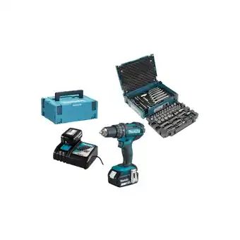 ManoMano Akku-Schlagbohrschrauber 18V + 2x Akku 3Ah + Ladegerät + 120tlg. Werkzeug-Set (DHP482JX13) - Makita Angebot